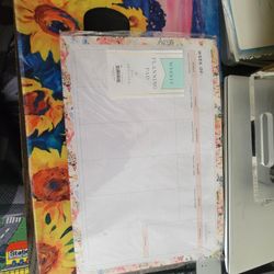 Floral Weekly Desk Pad