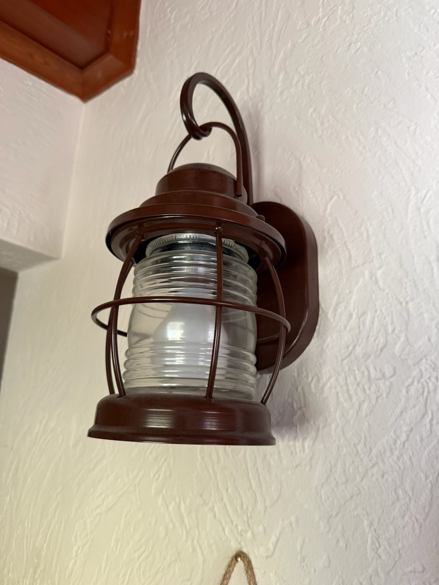 Harbor 12.25 in. 1-Light Copper Outdoor Wall Lantern Sconce