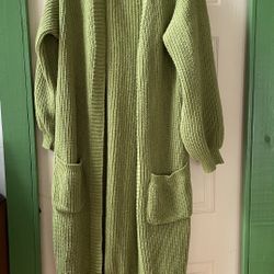 Ladies Long Open Cardigan