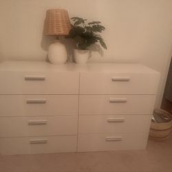 White Dresser 8 Drawer $80