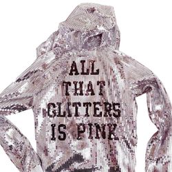 NWT RARE Victoria's Secret PINK (NWT 'ALL THAT GLITTERS' Sequin Bling Hoodie Jacket