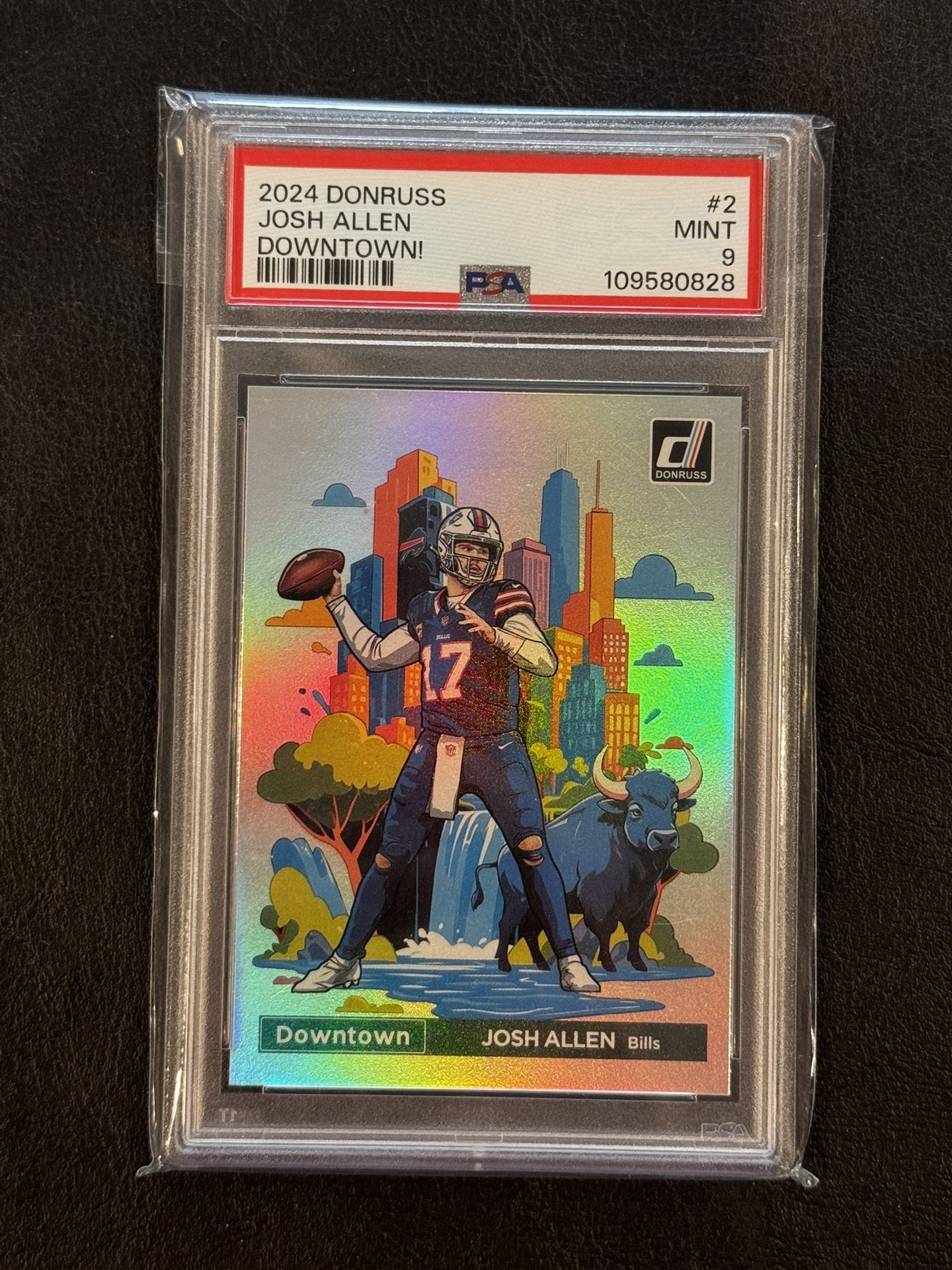 2024 Panini Donruss Downtown Josh Allen #2 PSA 9 Buffalo Bills
