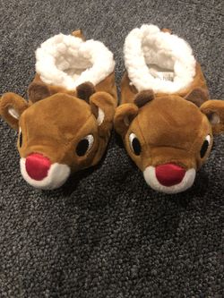 Toddler Rudolph Slippers 