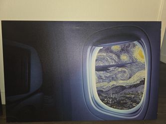 Airplane View Of Starry Night Painting