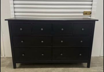 IKEA HEMNES SOLID WOOD BLACK BROWN LARGE 8-DRAWER DRESSER IN NEW CONDITION DELIVERY AVAILABLE