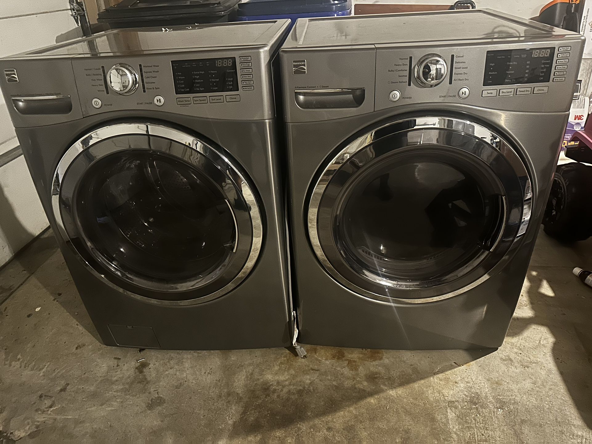 Kenmore Washer And Dryer (Chrome) Model 91383 & 41393