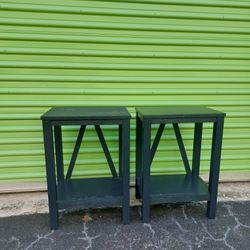 Blue Side Tables 