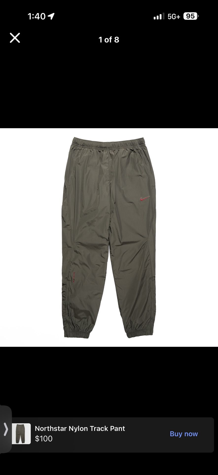 BRAND NEW Nike NOCTA Northstar Nylon Pants (Size Medium)