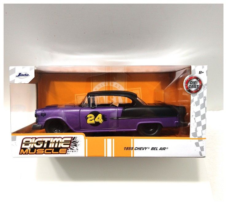 Jada Toys / Big Time Muscle 1:24 Scale '1955 Chevy Bel Air' #24' *NEW*