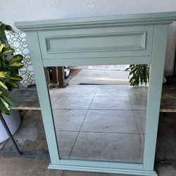 Pair of Beautiful Green Wooden Mirrors $100 OBO