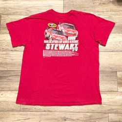 2009 Tony Stewart NASCAR Sprint Cup Schedule Car Graphic Y2K T Shirt Mens 2XL