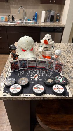 Various Anaheim Ducks Collectibles