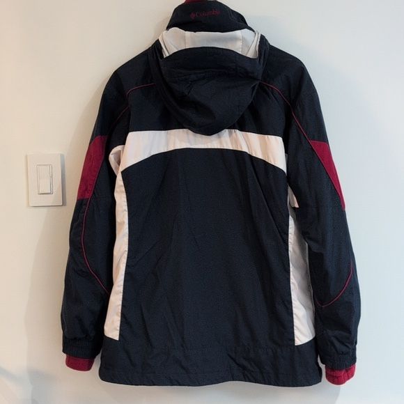 Columbia Vertex Navy red white 3 In 1 Jacket Zip Put Fleece Lining Women L