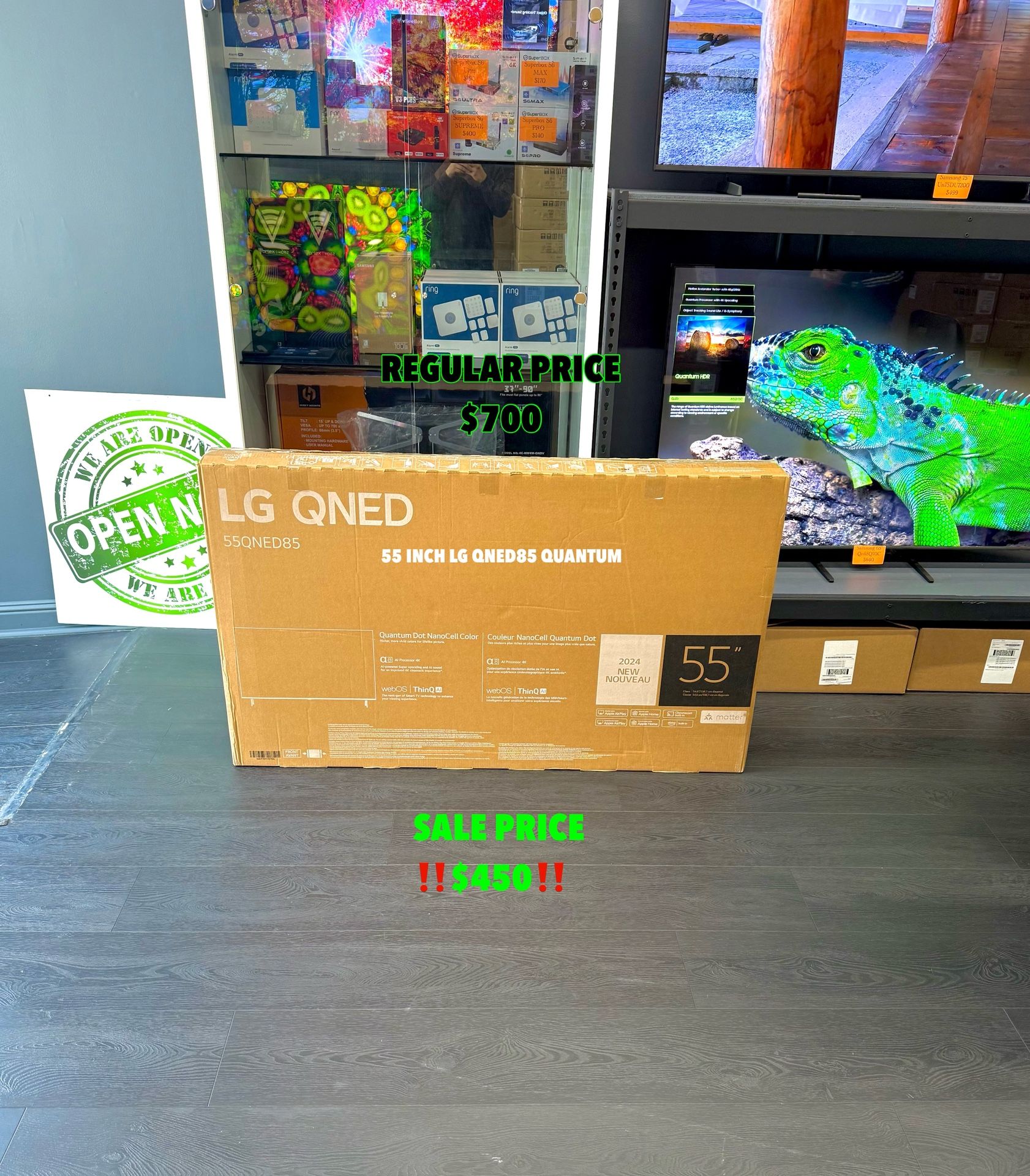 55 INCH LG QNED80 SMART 4k TVS AI THIN Q NEW