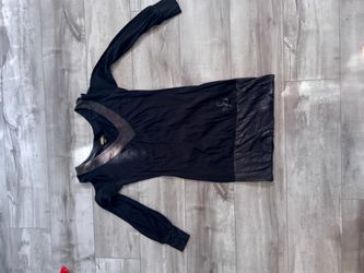 South Pole Black Metallic Snakeskin Tunic dress Size Small Y2K