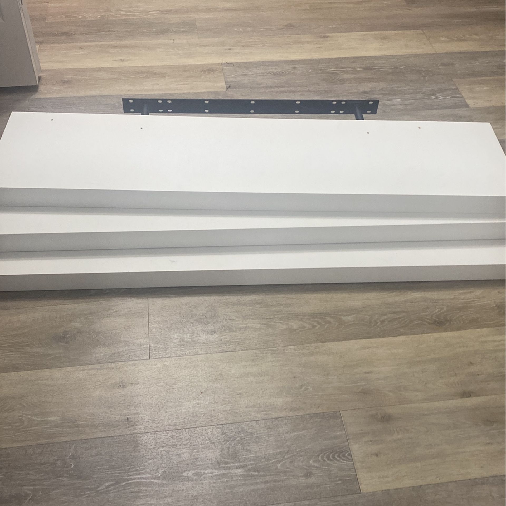 3 White Floating Shelves 