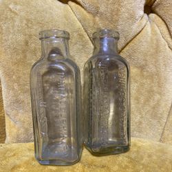 2 Antique Hires Root Beer Bottles 