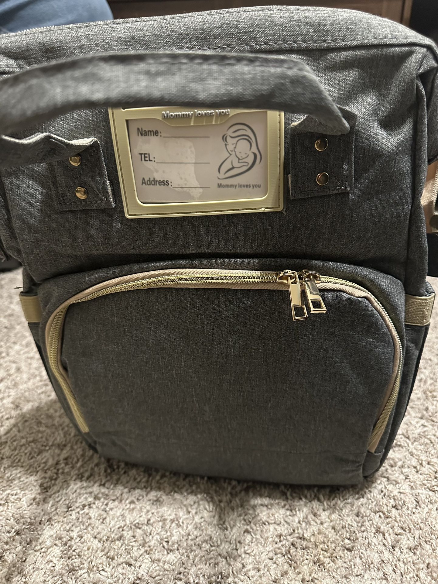 Diaper Bag w/ Changing Station And Charging Port