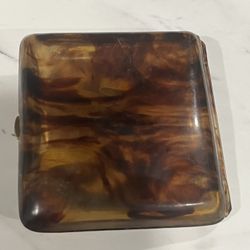 Vintage Faux Shell Bakelite Cigarette Case