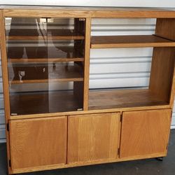 STEREO  CABINET /  Solid Oak Wood