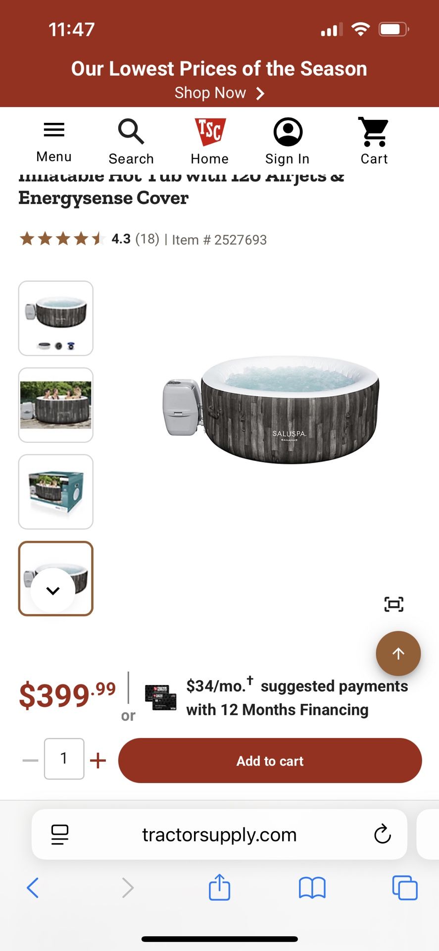 Saluspa Hot tub Madrid 2-4 People
