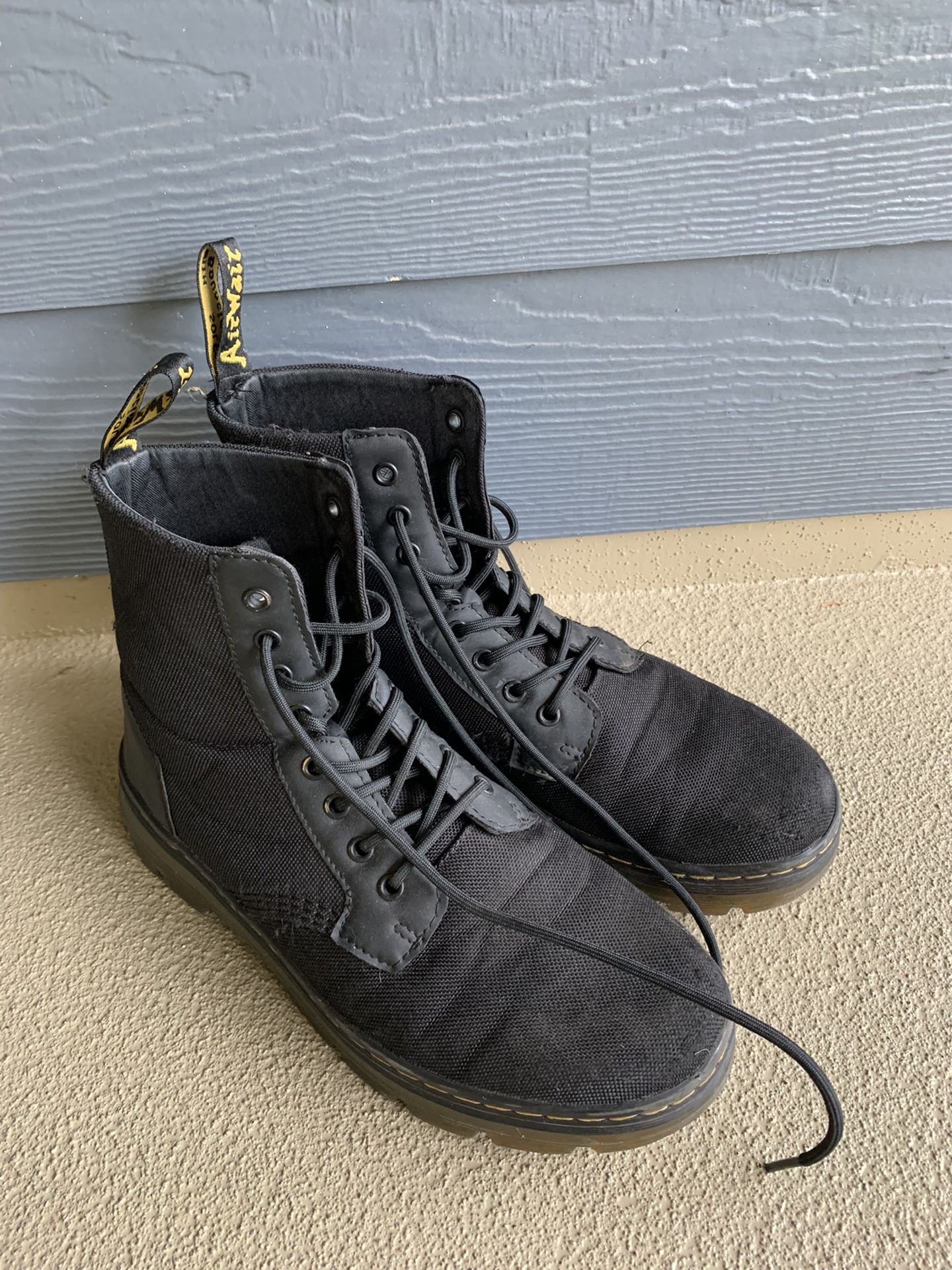 Doc Martens Combs Nylon Boots 10 - Black