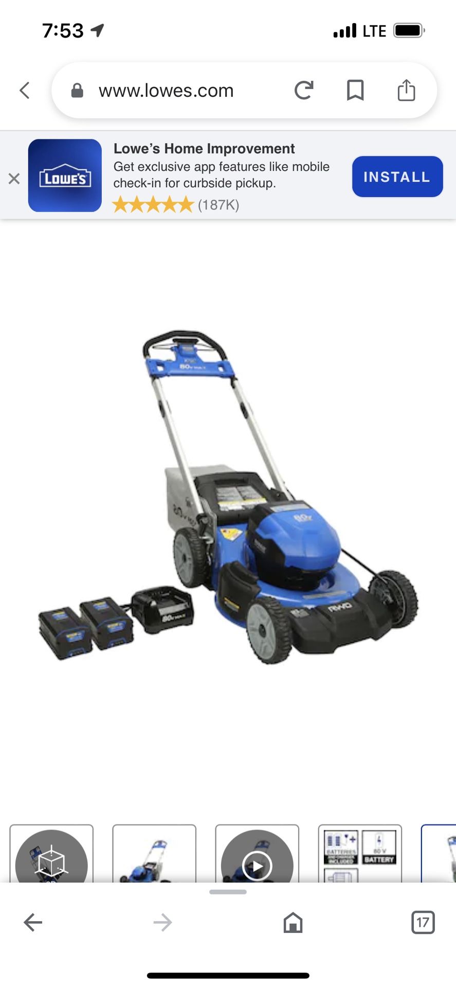 80v Max Brushless Kobalt 80v Mower Replacement Parts Kobalt 80V Max  Brushless Mower Battery Compatible Replacement