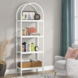  New 70.87" 4-Tier Open Bookshelf Industrial Wood Bookcase Storage Shelves with Metal Frame