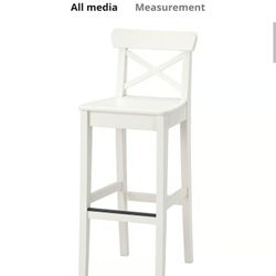 2 Ingolf IKEA Bar Stool W/seat cushion