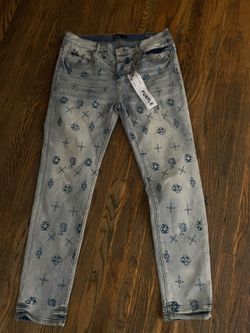 purple jeans