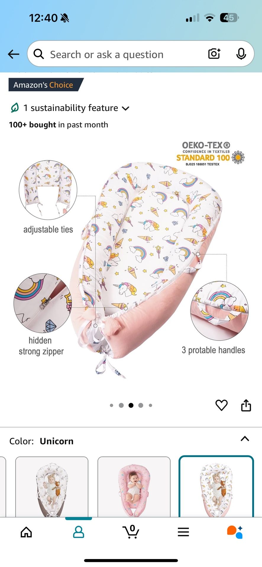 Baby Lounger for Newborn, Soft Breathable Snuggle Me Lounger Fits 0-24 Months Newborn Infant Babies