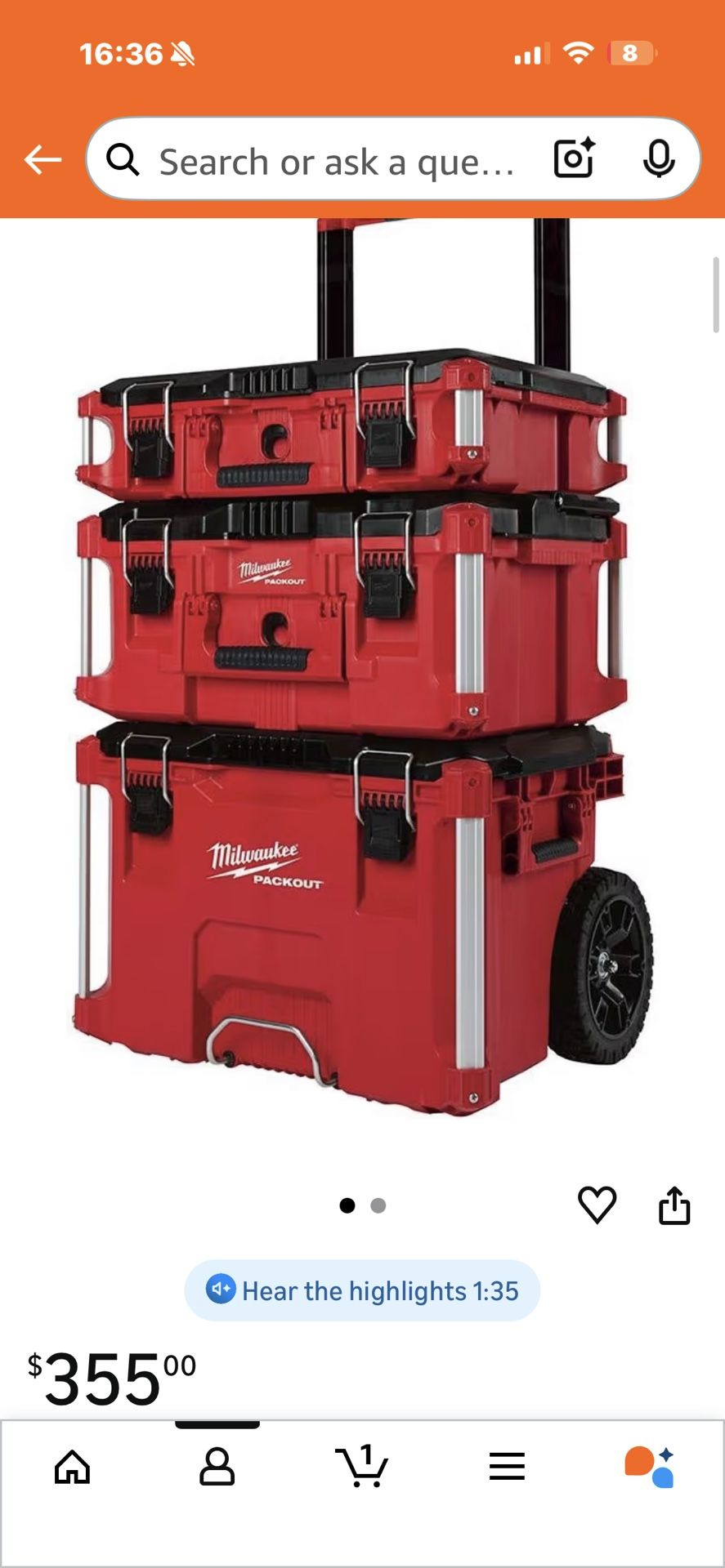 Milwaukee Stackable Tool Box