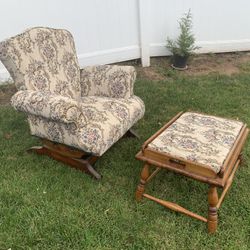 Vintage Rocking Chair/ New Upholstery 