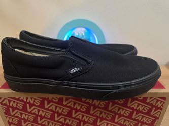 Vans Classic Slip-On -Black/Black - Men's 9.5 - Brand New in Box