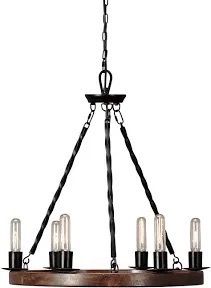 New wood chandelier