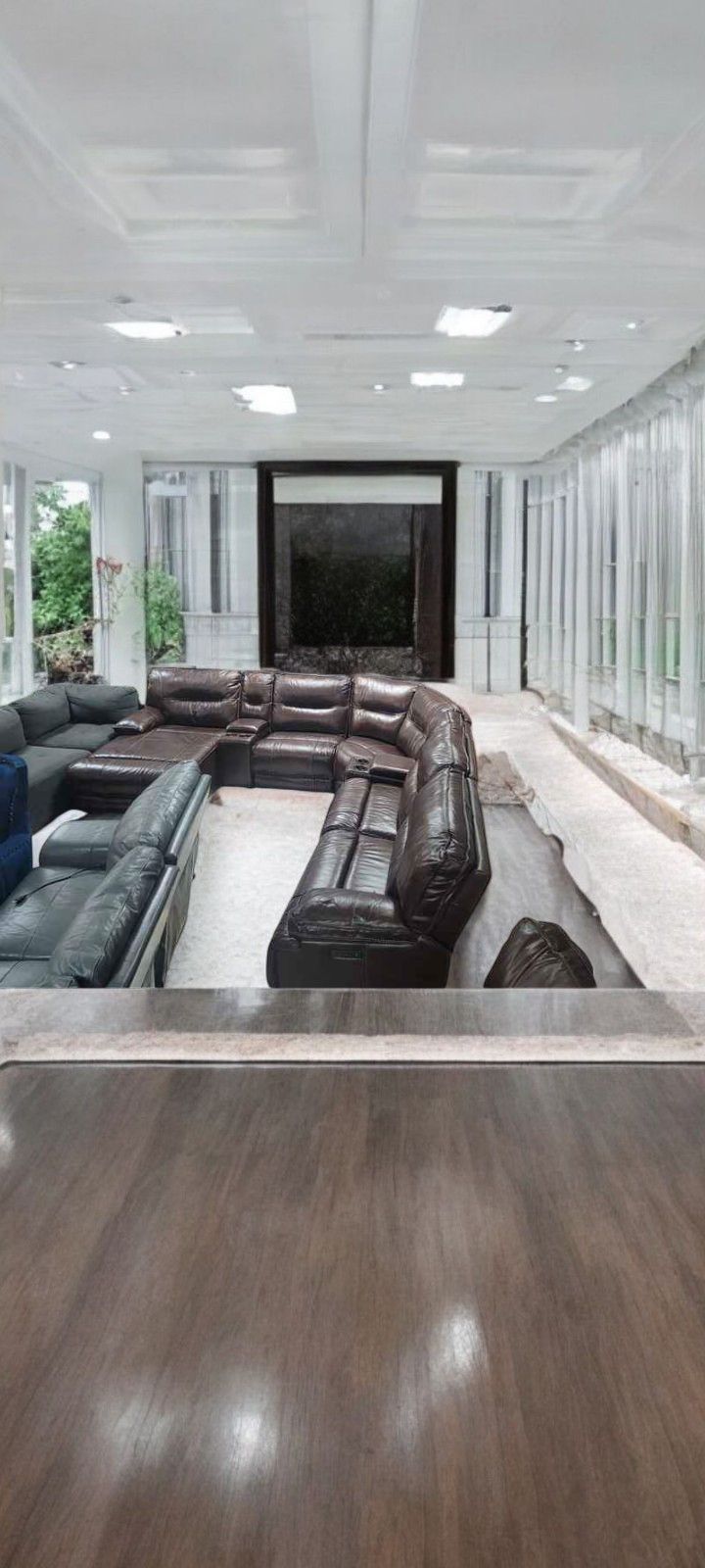 San Felipe 6 Piece Dual Power Reclining Pure Leather Sectional Sofa and San Felipe Reclining Chair. MSRP $ 8000
