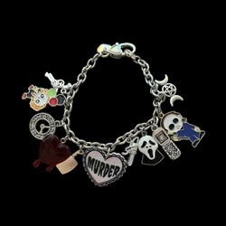 Faces Of Horror Movies Charm Bracelet - Handmade!