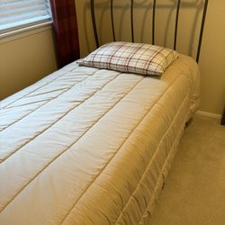 Metal Sleigh Bed - Twin