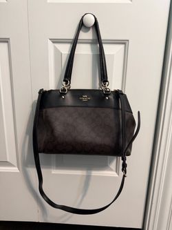 Coach Signature Satchel Handbag with Crossbody Strap