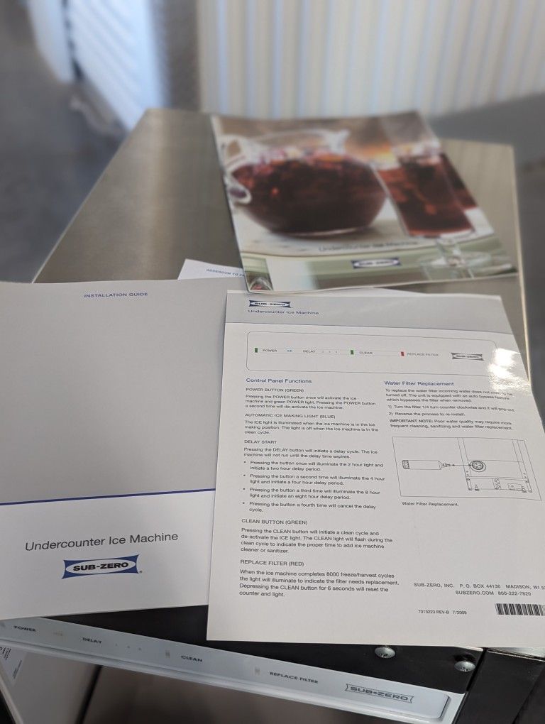 SubZero Ice Machine UC15IP for Sale in Phoenix, AZ OfferUp