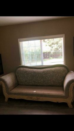 Free NO CUSHIONS. Sofa and love setb