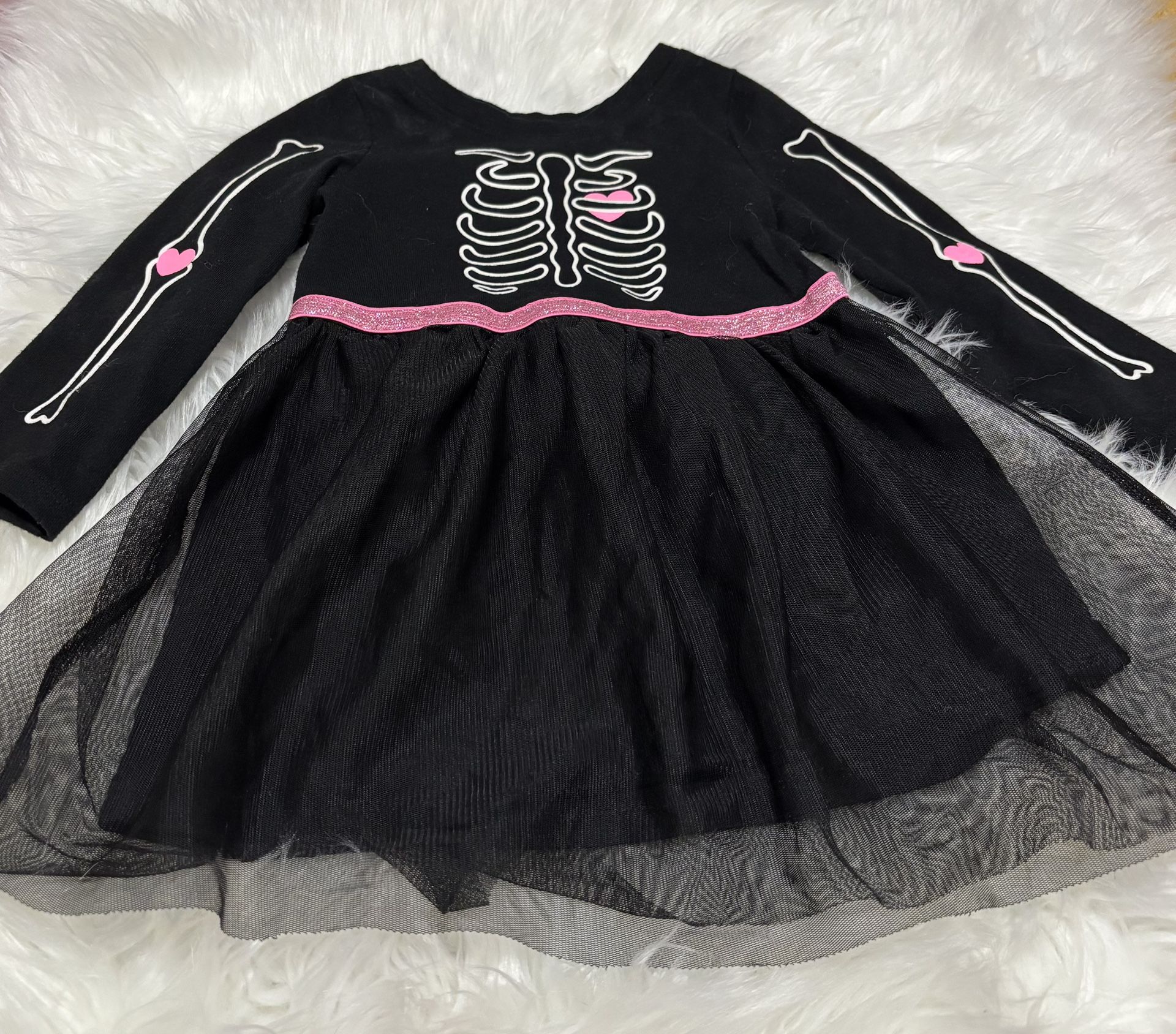 Cat & Jack Skeleton Glow In the Dark Toddler Dress *2T