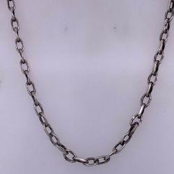 925 Sterling Silver Rolo Link Necklace 