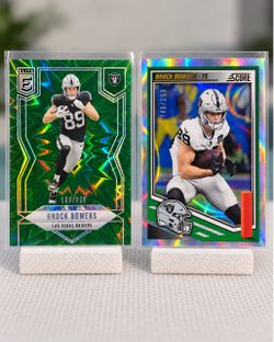 Brock Bowers Raiders NFL Trading Card Lot of 2