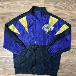 Vintage Lakers Nylon Jacket Size M 