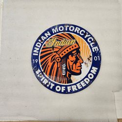 Indian Motorcycle  Spirit Of Freedom Steel Metal Sign 