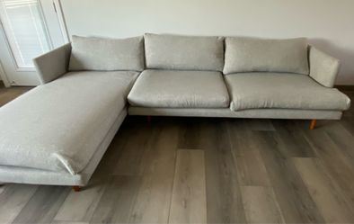 Burrard Light grey L-couch.
