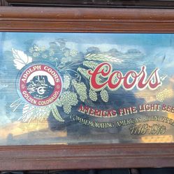 Coors Mirror Beer Sign Vintage