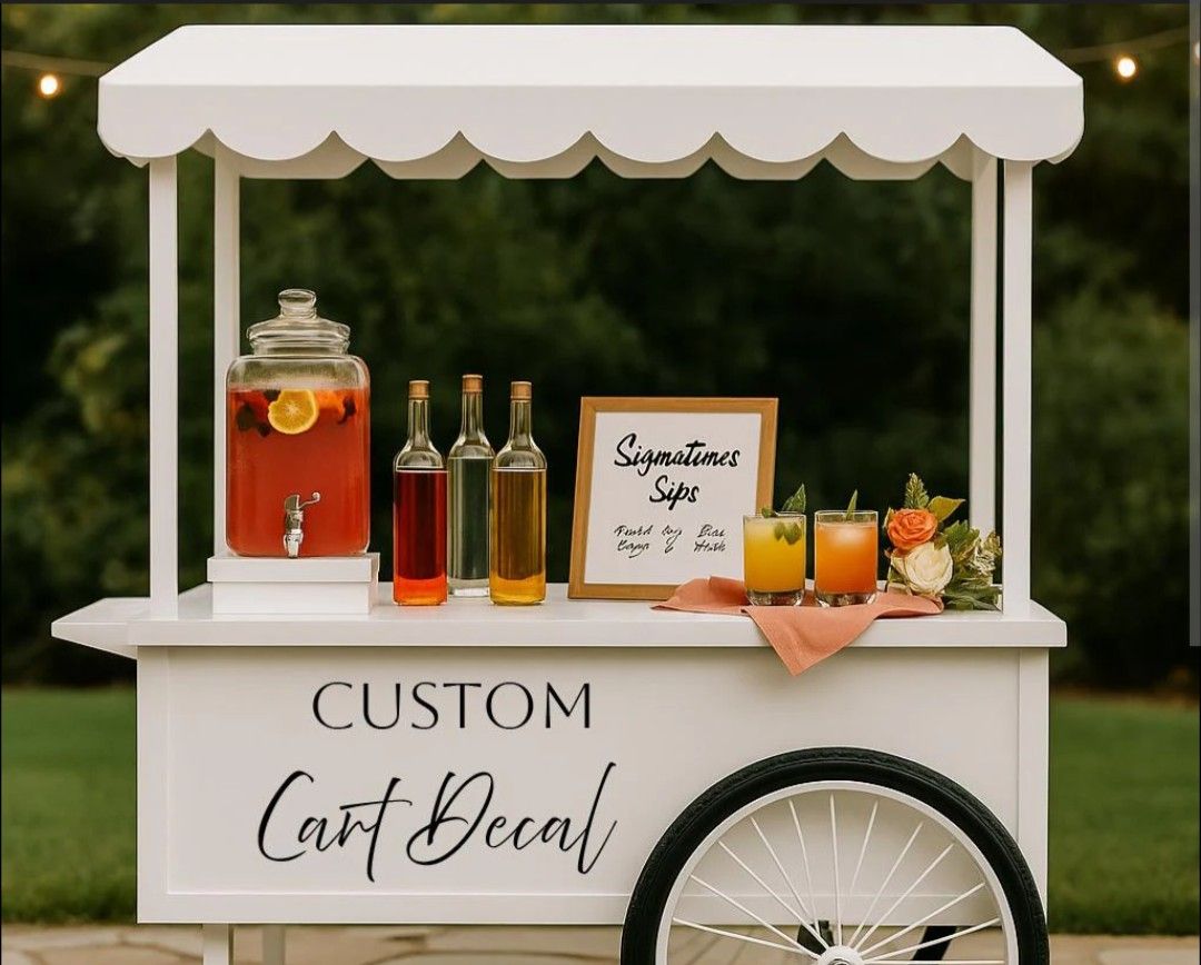 Custom Made Wooden Cart with Removable Shade