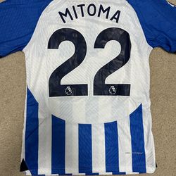 MITOMA Brighton & Hove Albion Jersey. Player version. Size Medium(sold) & XL Slim fits.